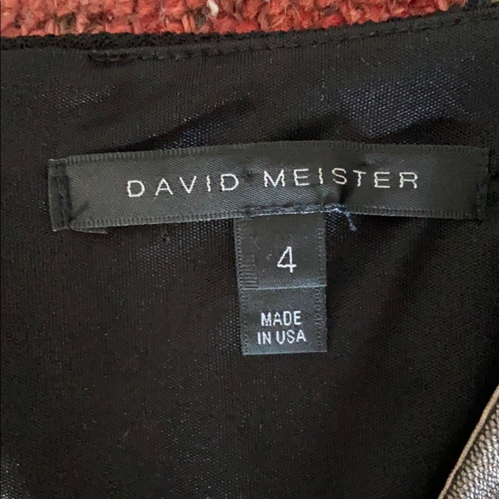 Black David Meister Cocktail Dress w/ Lace Details - Picture 8 of 12